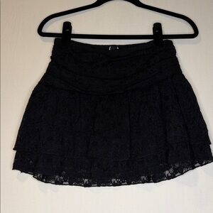 Windsor Elegant Black Lace Mini Skirt